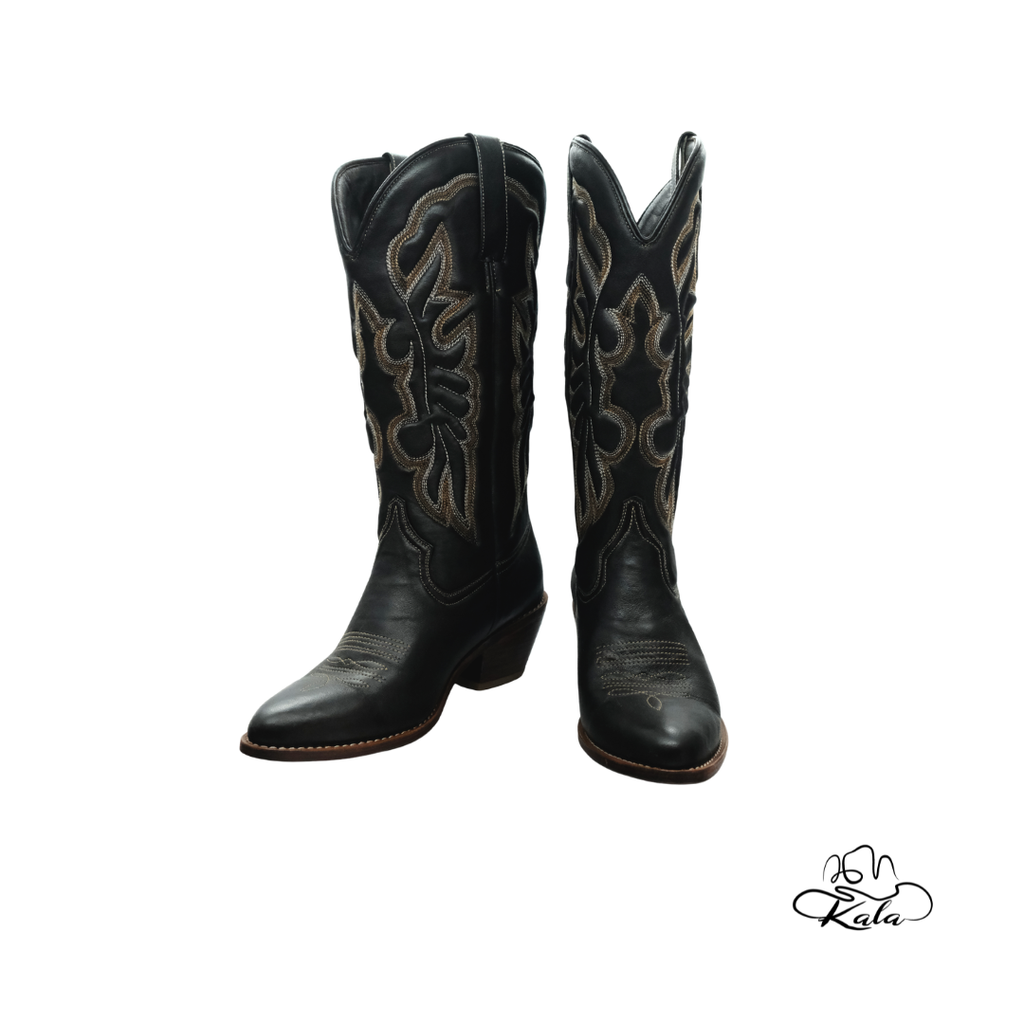 Classic Leather Cowboy Boots