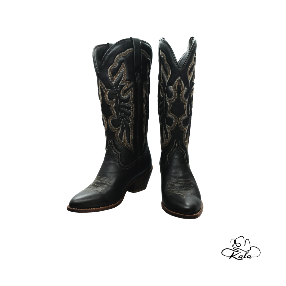 Classic Leather Cowboy Boots